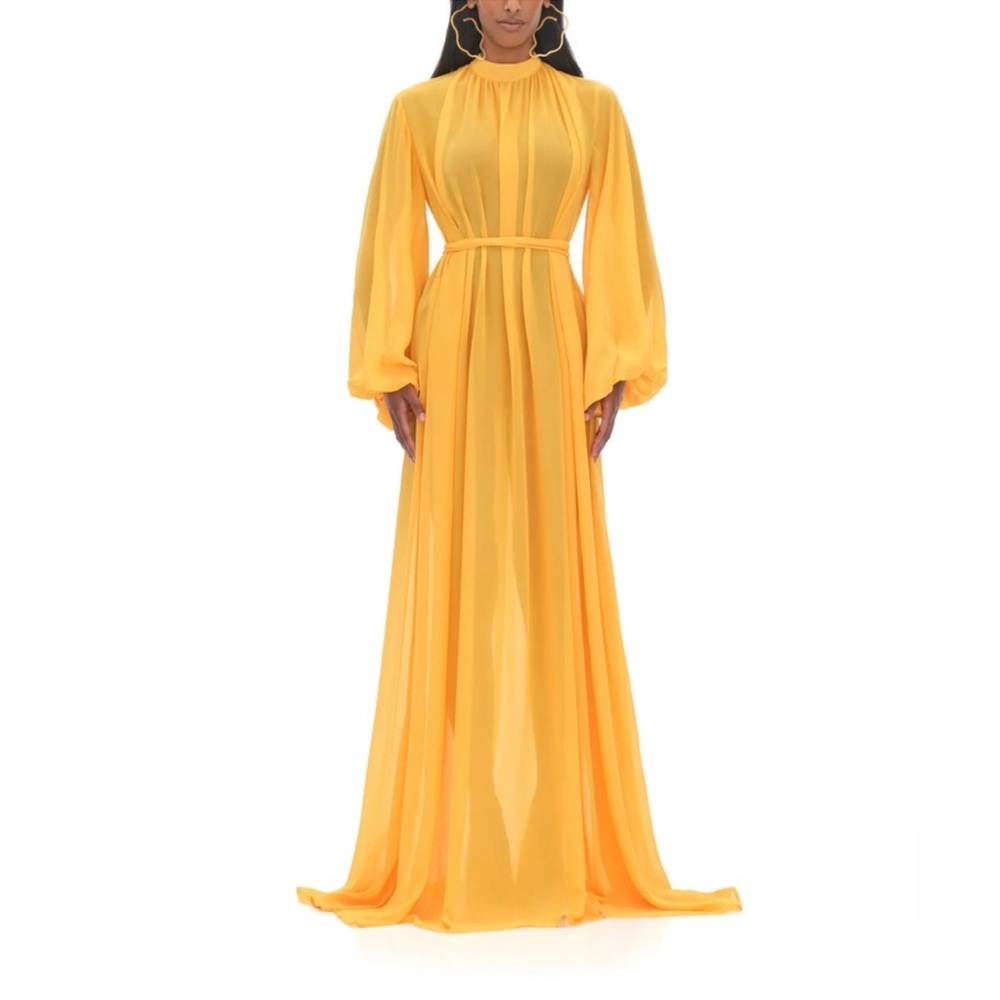 Andrea Iyamah Sade chiffon cover-up maxi dress